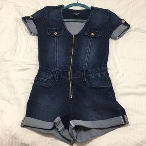 bebe Blue Jean Romper
